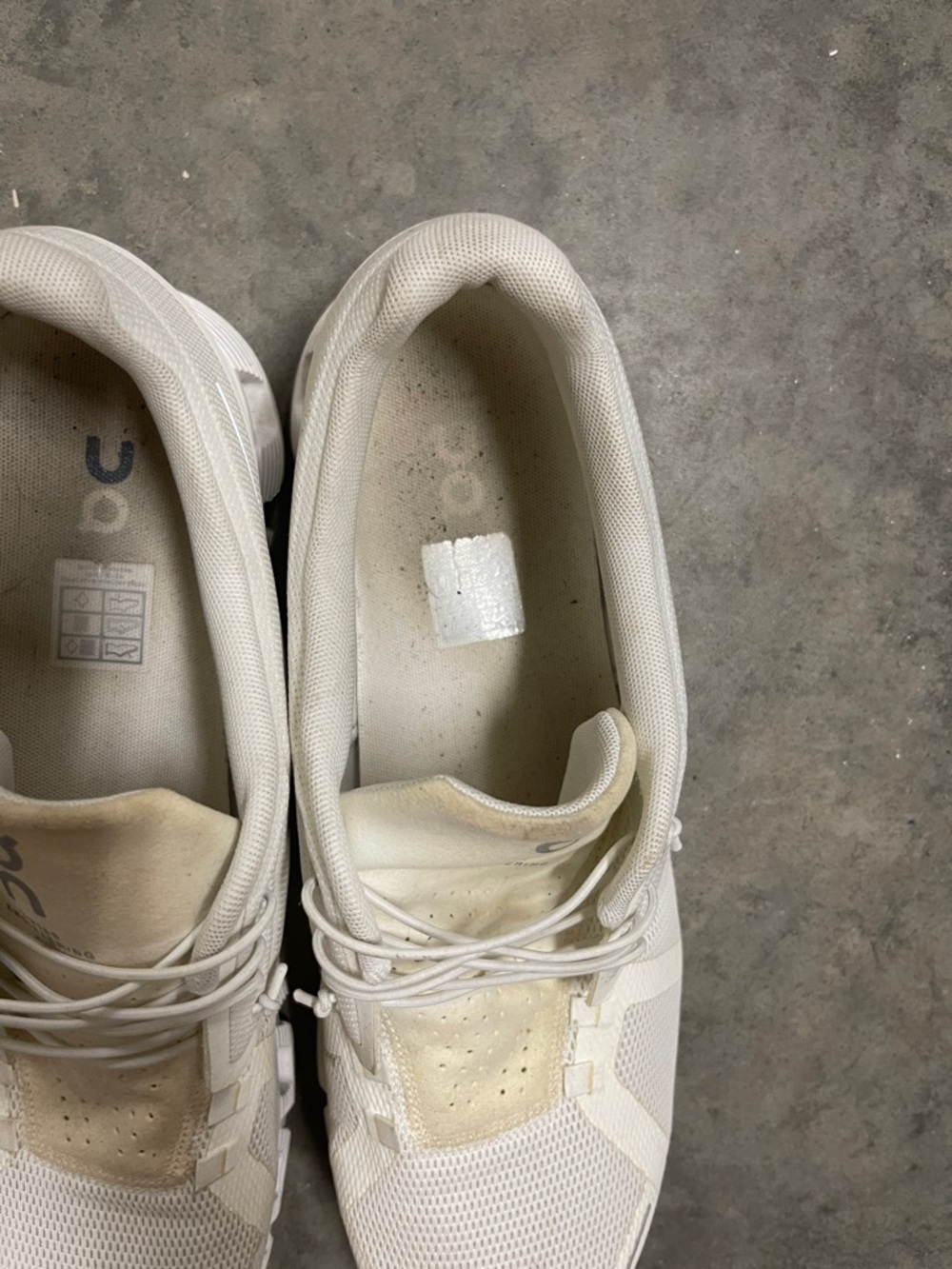 On Running Men's Sneakers in Cream and White - Picture 7 of 11